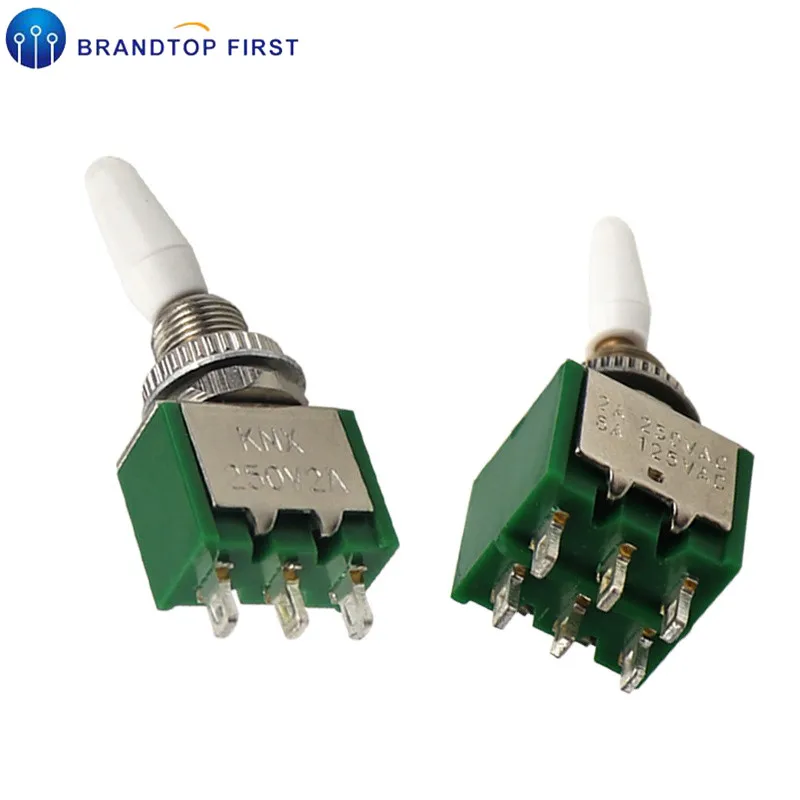 

3 pin 6pin 2 position 6mm 2A 250V SPDT tripod toggle switch KNX