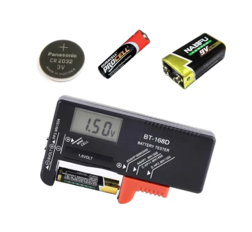 

BT168D Digital Battery Capacity Tester LCD BT-168D Checker for 9V 1.5V AA AAA Cell C D Batteries