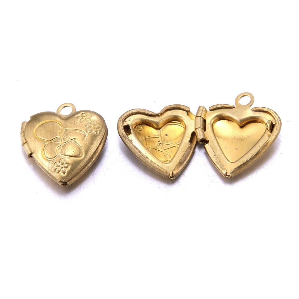 Heart Small Charm Pendant 5Pcs DIY Womens Necklace Earring