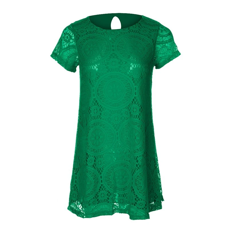 LEH 5xl женское летнее кружевное платье с коротким рукавом и круглым вырезом элегантное платье для свадебной вечеринки, облегающее Сексуальное Женское Платье, большие размеры