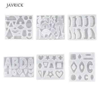 

Resin Crystal Epoxy Mold Earrings Necklace Pendants Tray Casting Silicone Mould DIY Crafts Jewelry Making Tool