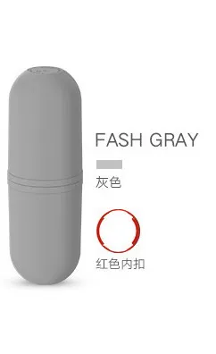 Grey Фирменная креативная капсула дорожная чашка портативный футляр для хранения зубной щетки 360 мл чашка аксессуары для путешествий - Цвет: Grey