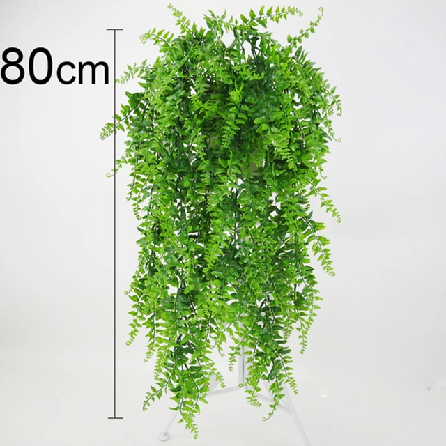 Artificial Plant Vines Wall Hanging Rattan Leaves Branches Outdoor Garden Home Decoration Plastic Fake Silk Leaf Green Plant Ivy A