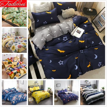 

Boy Girls Kids Child 4pcs Bedding Set Duvet Cover Sheet Pillowcase Set Single Twin Queen King Size Bed Linen 150x200 Bedspreads