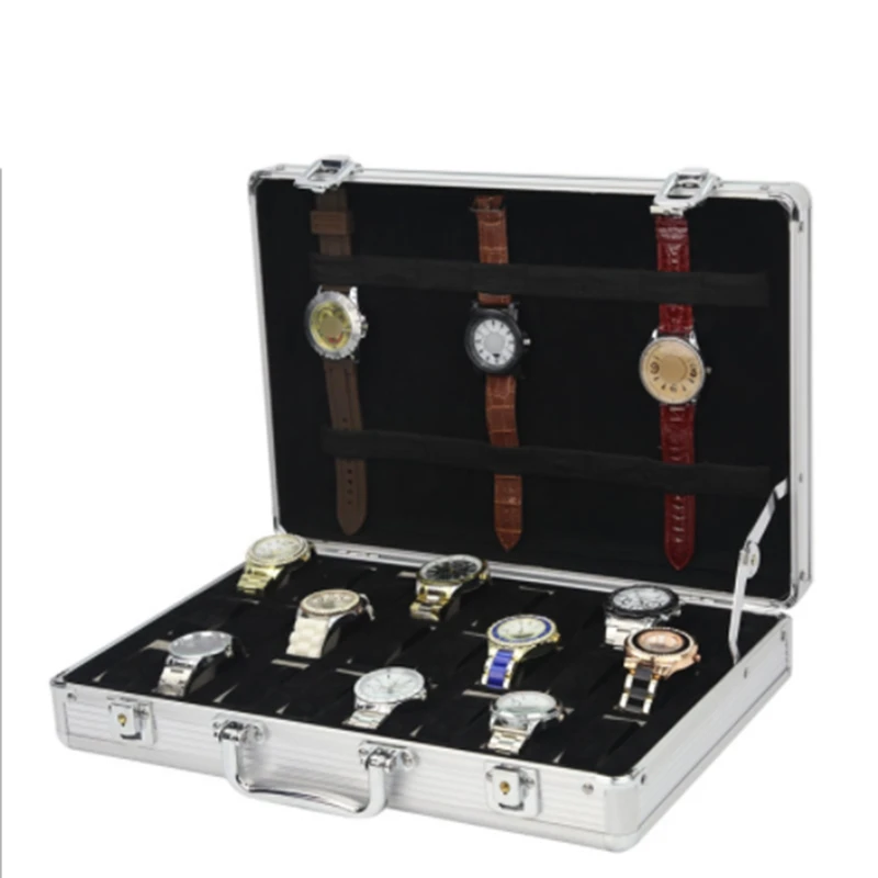 Nordic Luxury 5 Slots Watch Box Organizer Wooden Watch Box Case Wood Brown Storage Mechanical Display Box with Lock Gift