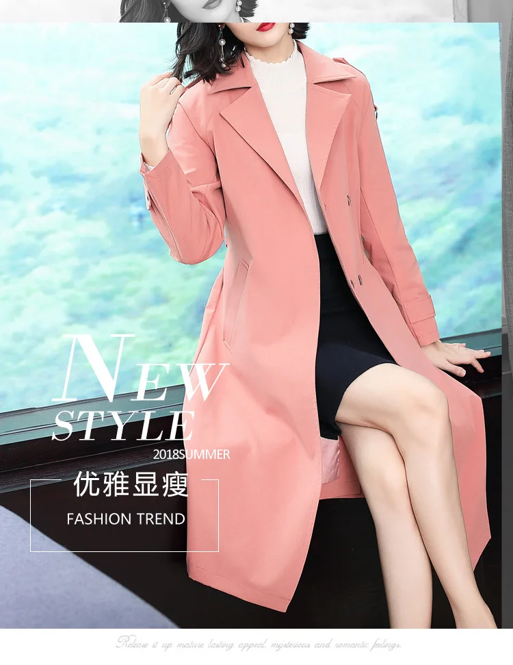 Y8461 стиль элегантный фасоли Slim Fit на шнуровке Ol средней длины пальто