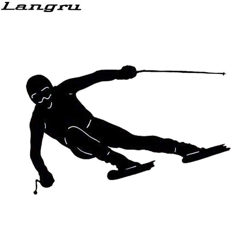 Langru 13 см * 8 3 двойная доска Лыжная модная спортивная Виниловая Наклейка