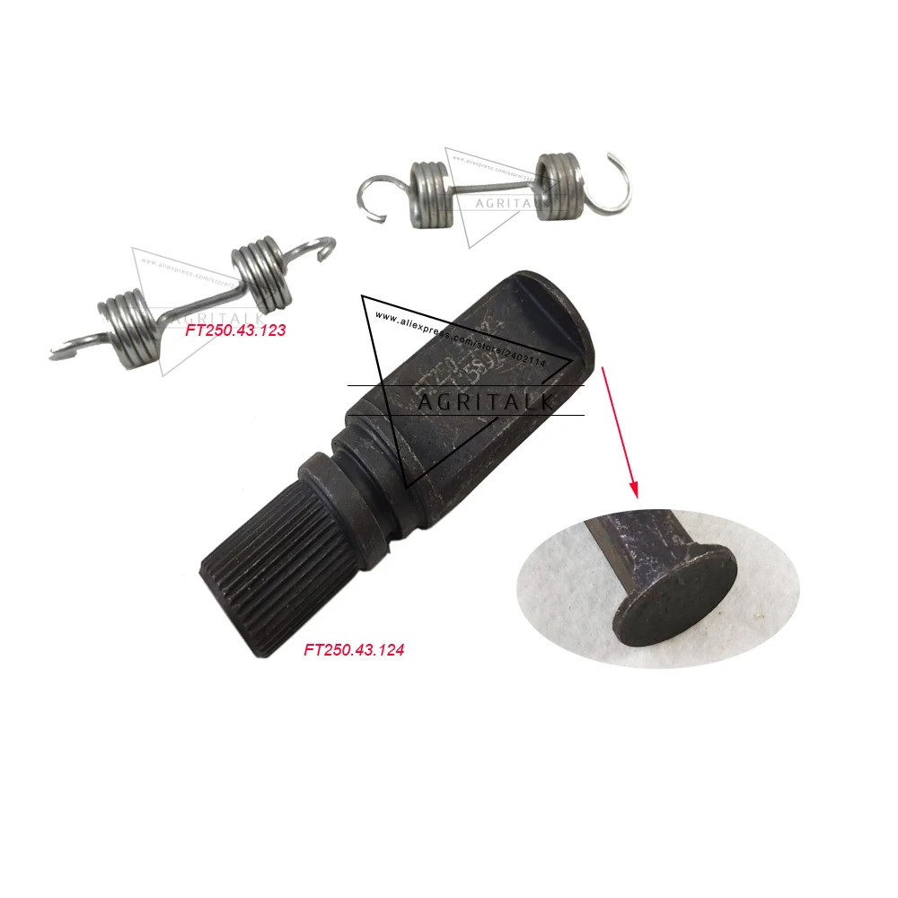 

Foton tractor FT254, the set of brake camshaft and return spring for brake shoes, part number: FT250.43.124 +FT250.43.123