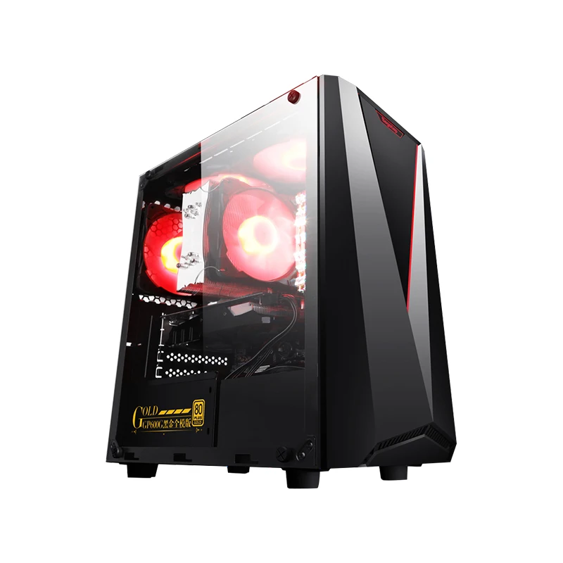  IPASON CHEAP Gaming PC Intel 8th Gen G5400 RX560 4G 16G RAM support DVI/HDMI/DP Desktop Computers F