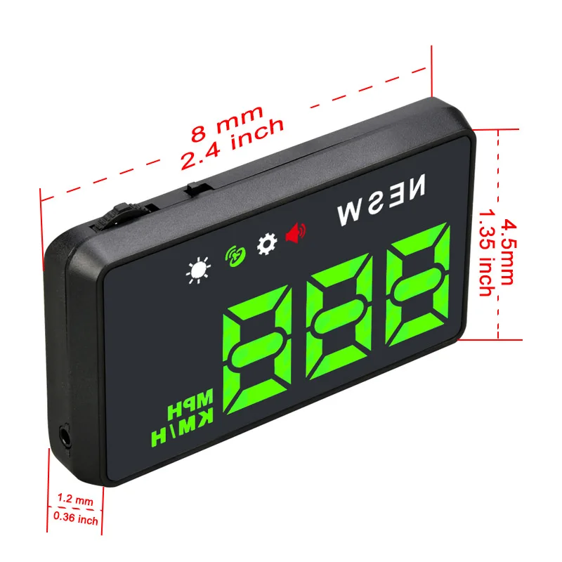 Cabeça do Carro Tela 3.5 Polegada hd Display Velocímetros Projetor Universal Estilo Acessórios Gps Hud up 13 do carro up display velocímetros projetor universal estilo acessórios