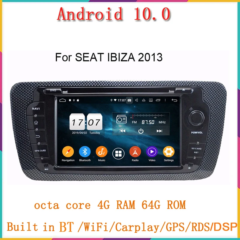 7 &quotAndroid 10 0 радио GPS автомобильный DVD плеер для Seat Ibiza MK4 6J SportCoupe Ecomotive Cupra 2009 2010 2011 2012