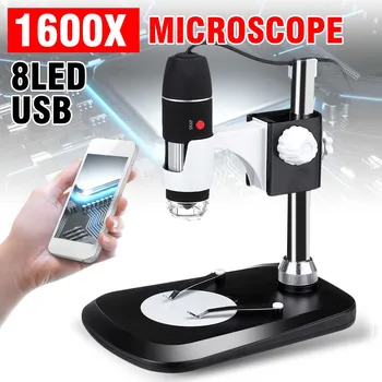 

5V DC Professional 1600X USB 8 LED Zoom USB Digital scope Magnifier Endoscope Camera +Video Stand