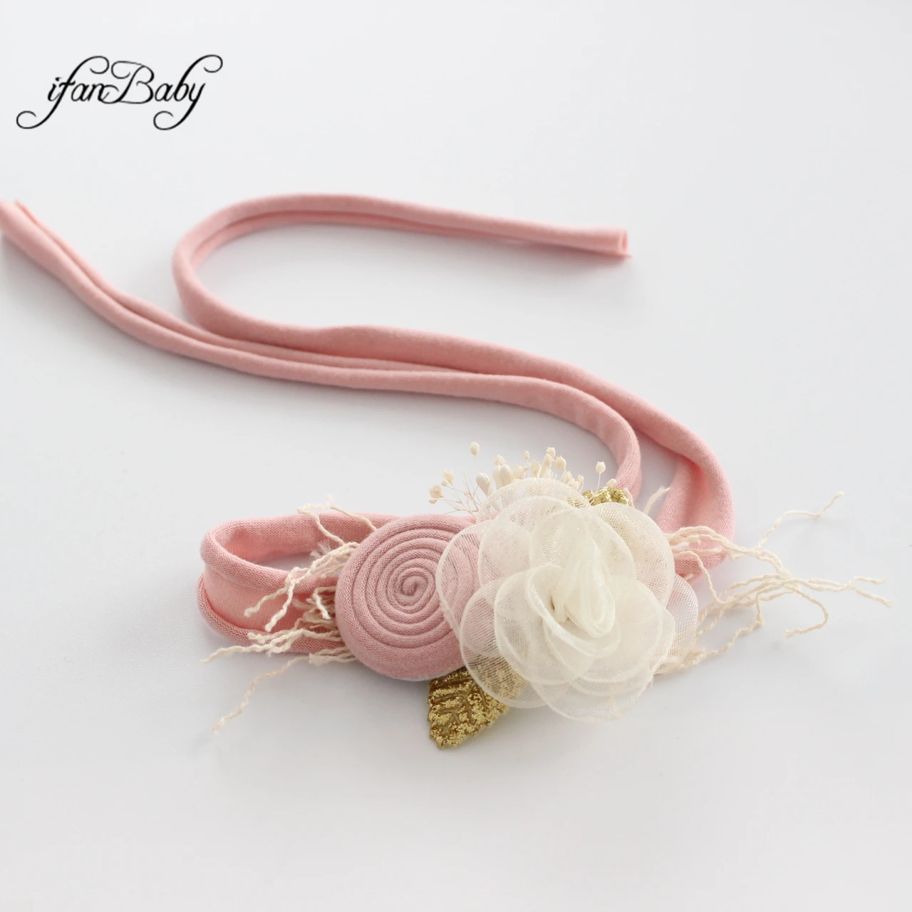 Kinder Mädchen Frauen Vintage Rose Blumen Stirnband Nylon elastisches Stirnband – Detail 3