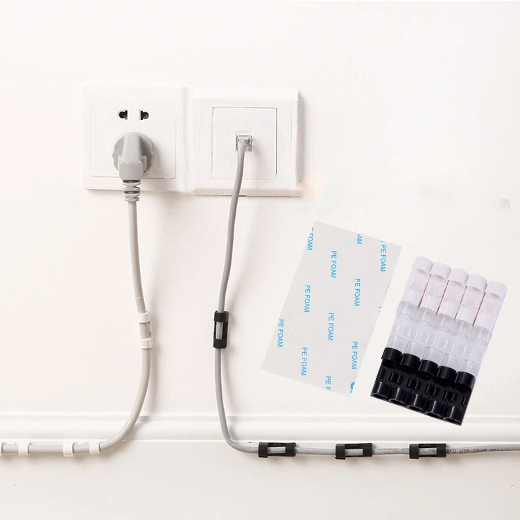 

Wire Cable Clips Organizer Desktop & Workstation Clips Cord Management Holder USB Charging Data Line Cable Winder