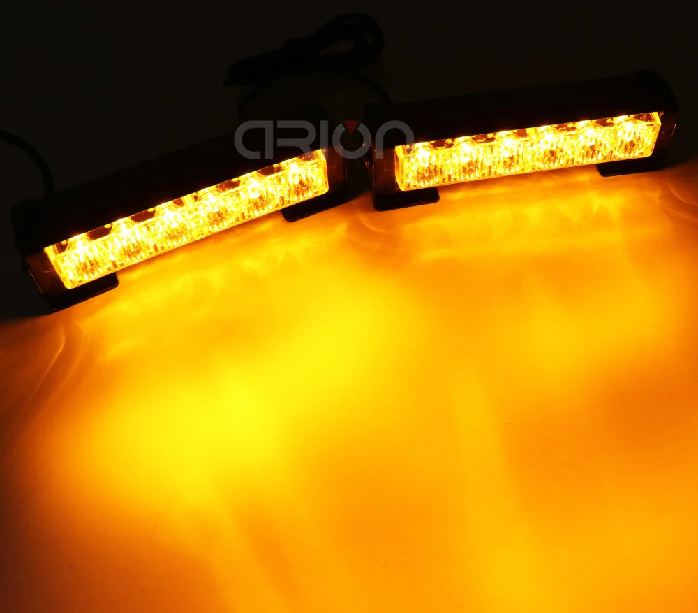 LED Traffic Signal Emergency Warning Flashing Light Police Car Strobe Lights Auto Front Grille Flash Lamp Bar