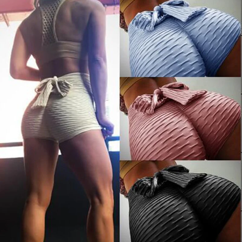 Модные шорты с бантом и высокой талией Nessaj пикантные женские спортивные со