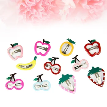 

30Pcs Cartoon Fruit Girls' Metal Snap Hair Clips for Toddler Kids Girls (Random Pattern and Color)