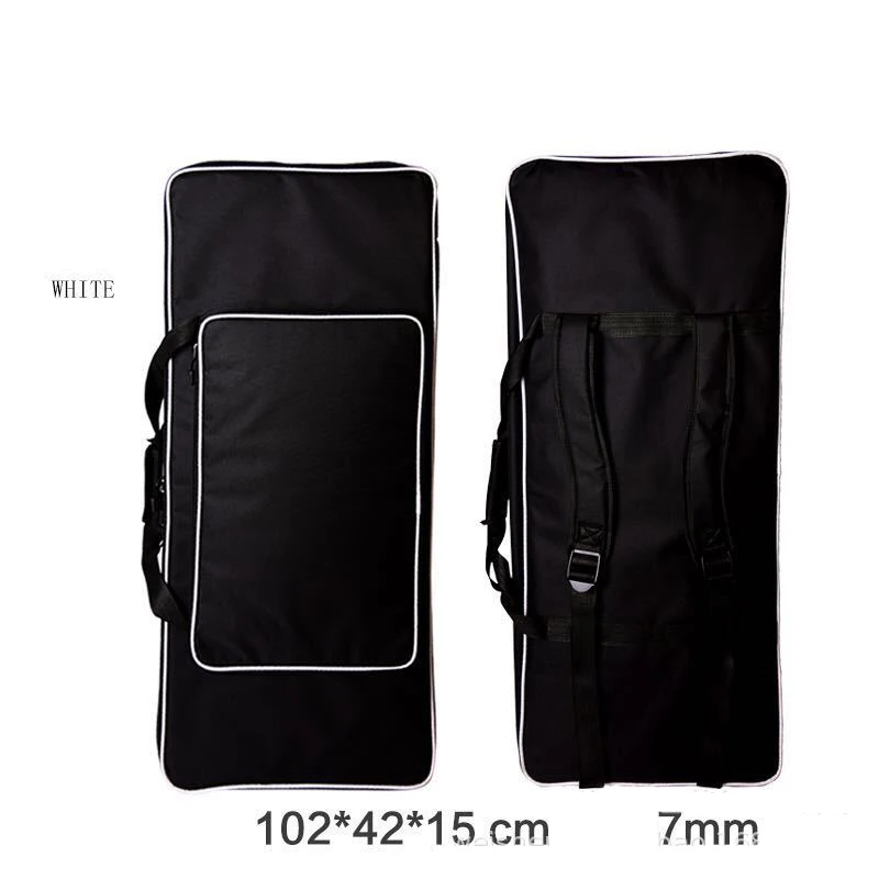 Funda para teclado de 61 teclas, funda portátil y duradera para Piano, tela Oxford 600D impermeable con funda acolchada de algodón de 10mm