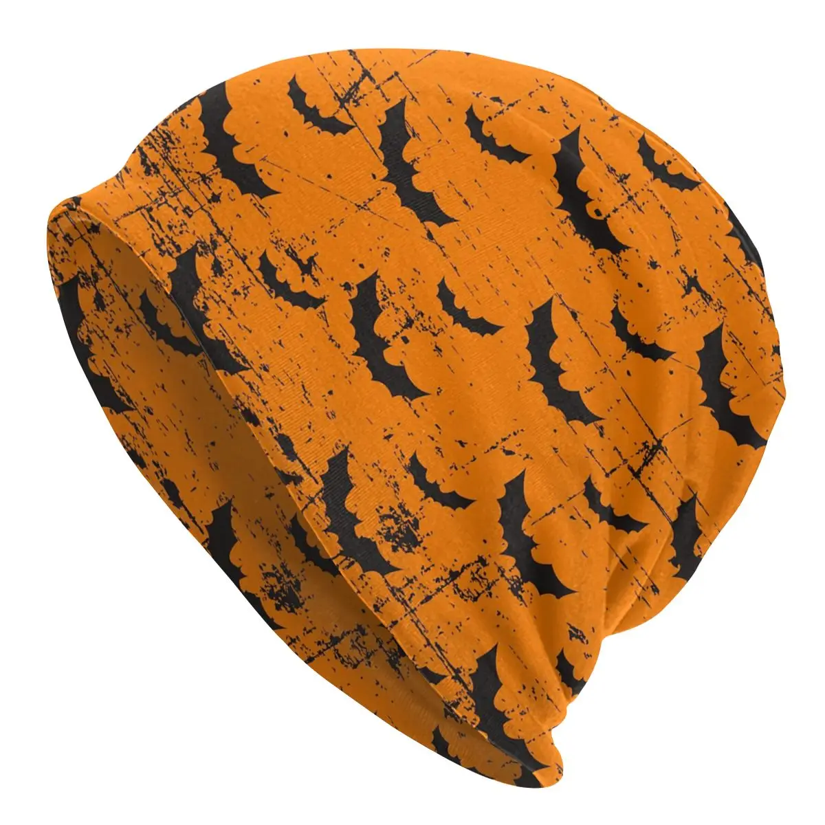 Bat Pattern Skullies Beanies Hats Vintage Autumn Winter Outdoor Unisex