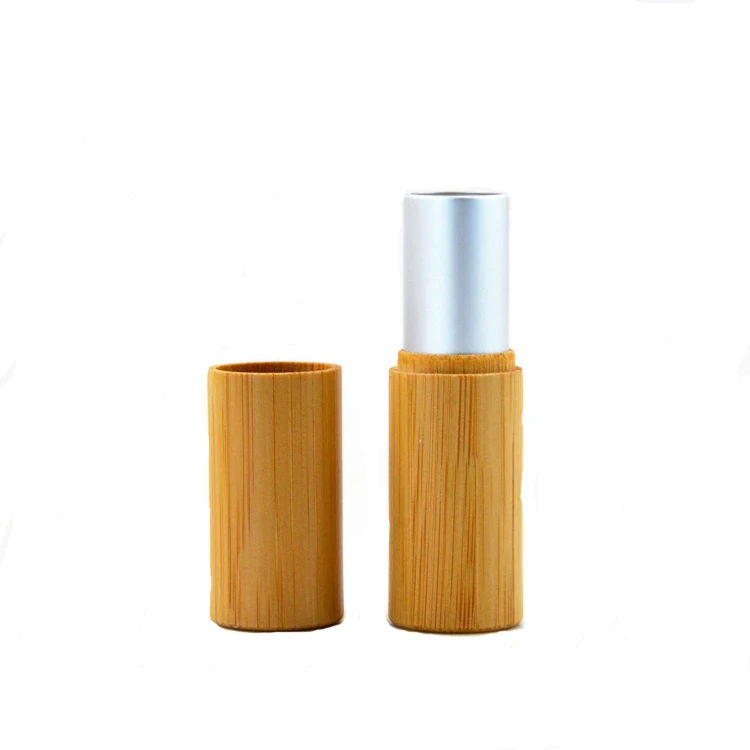 

lip balm containers 5ml Gold Silver Bamboo Lipstick Tube lipstick tube empy bulk cosmetic packaging