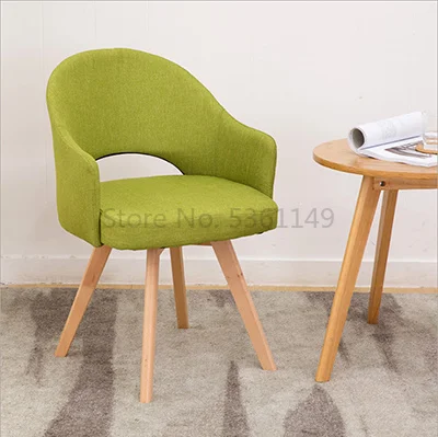 

Nordic Solid Wood Dining Chair Home Modern Simple Adult Single Person Sofa Computer Chair Backrest Cafe Book Chair