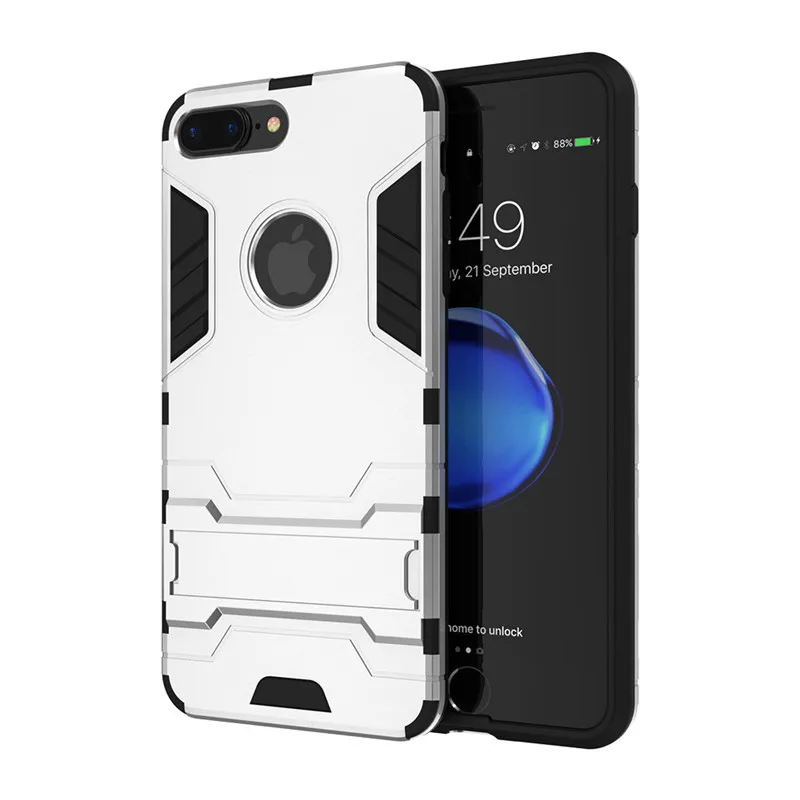 KISSCASE чехол для iPhone 6 6s 7 8 Plus защитный держатель подставка для телефона чехол для iPhone X XS Max XR 5 5S Se аксессуары для телефонов Чехол - Цвет: Silver