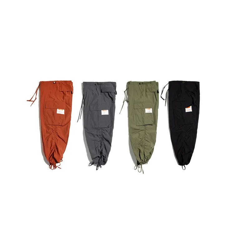 

Northern Boundary Men'S Wear 2020 Spring New Style Multi-color Ruching Foot Mouth with Drawstring Workwear Pocket Casual Pants M