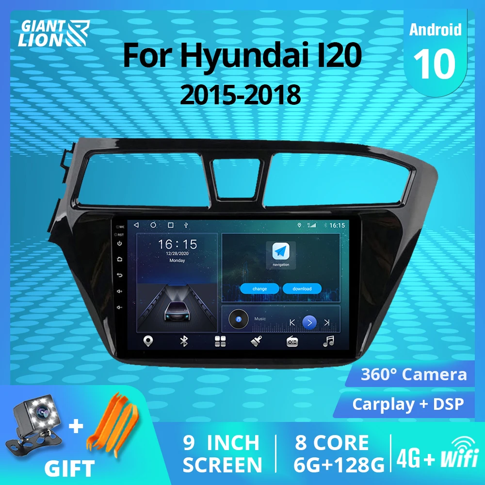 Автомагнитола 2DIN Android 10 0 для Hyundai I20 2015-2018 автомобильное радио GPS-навигация