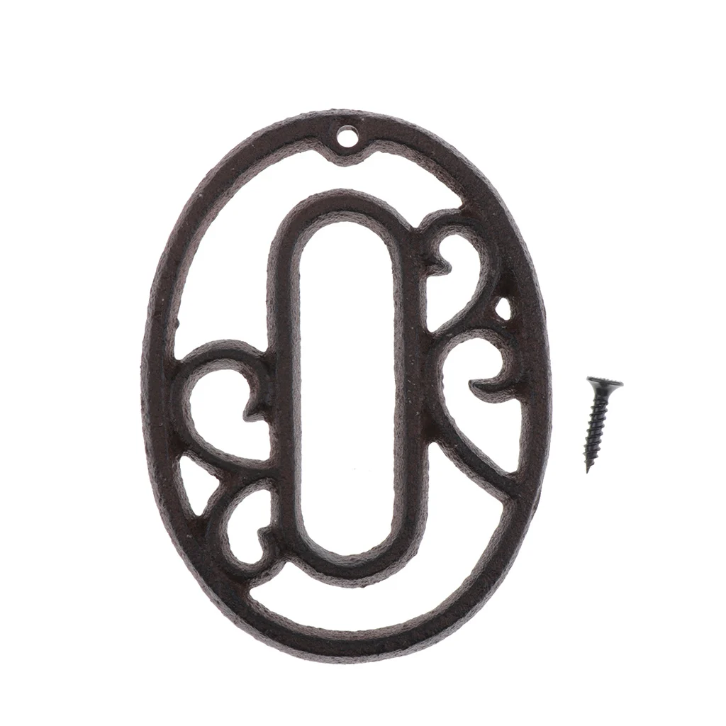 Metal Wrought Iron  Number 0-9, Door House Numbers, Street Address Plaques Numbers for Residence and Mailbox