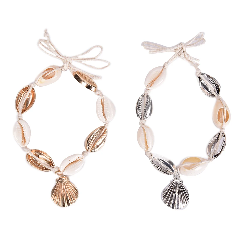 Natural Cowrie Beads Shell Anklet For Women Foot Bracelet Handmade Beach Lovely Foot Jewelry Charms Leg Anklet