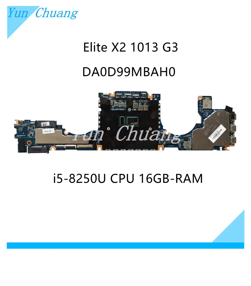 Материнская плата для ноутбука HP Elite X2 1013 G3 с процессором i5-8250U 16 ГБ 100% тест |