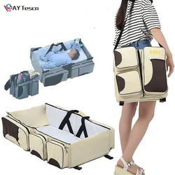 Sac de voyage Portable pour bébé, lit pliant pour nouveau né, sac à bandoulière simple pour mère et bébé, berceau multifonctionnel à moustiquaire 