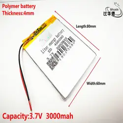 Хорошего качества 3,7 V, 3000 mAH 406080 полимер литий-ионный/литий-ионный аккумулятор для планшетных ПК, gps, mp3, mp4