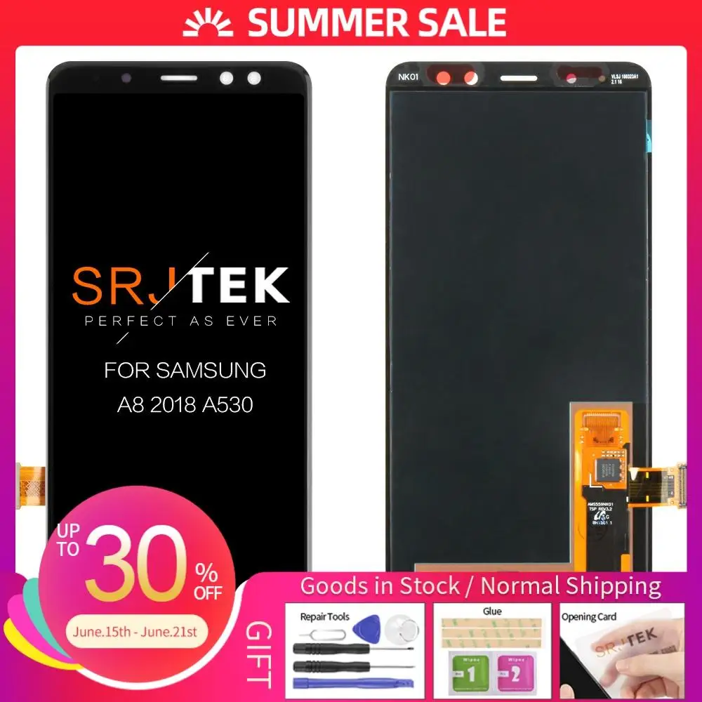 

5.6'' AMOLED Display LCD for SAMSUNG Galaxy A8 2018 LCD A530 LCD Touch Digitizer Assembly for SAMSUNG Galaxy A8 2018 LCD
