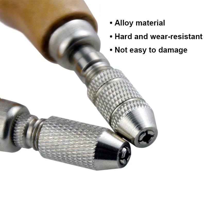 Jewelers Pin Vise Vice Wooden Handle with 2 Chuck Twisting Wire Wrapping Drill Tool Kit Jewelry Tools