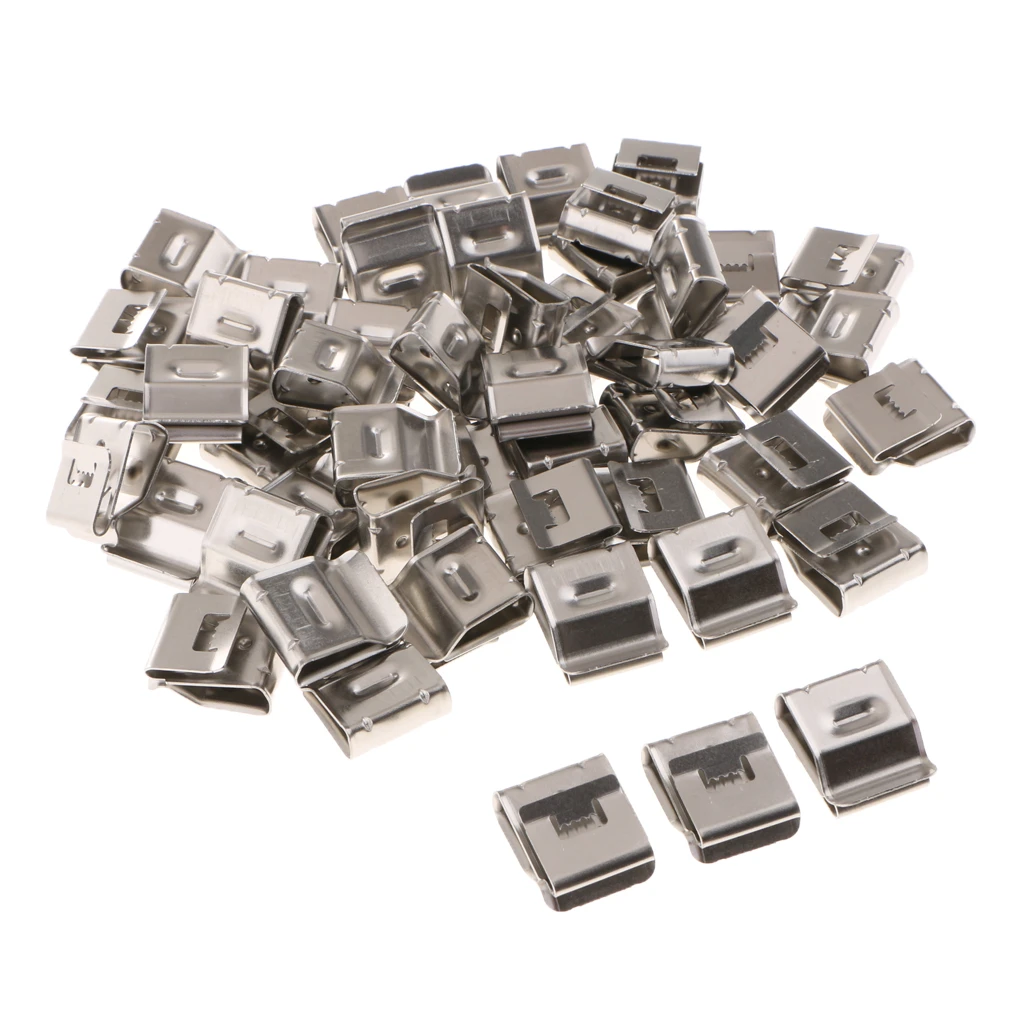 Trailer Wiring Frame Clips, Electrical Wire Cable Clips, Stainless Cable Clips (100 Pieces per