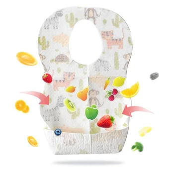 

Newborn Baby Disposable Bib Saliva Towel Kids Waterproof Feeding Rice Bib Infant Portable Eating Accessories Baby Feeding Supply