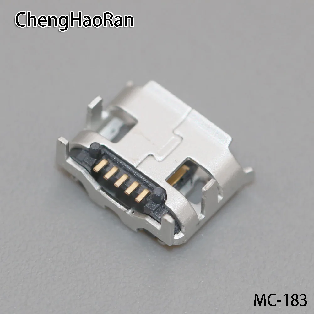 ChengHaoRan 100 шт зарядный порт Micro коннектор usb-разъема 5P 5pin штекер Mini-USB зарядка штекер большой Бык Рог