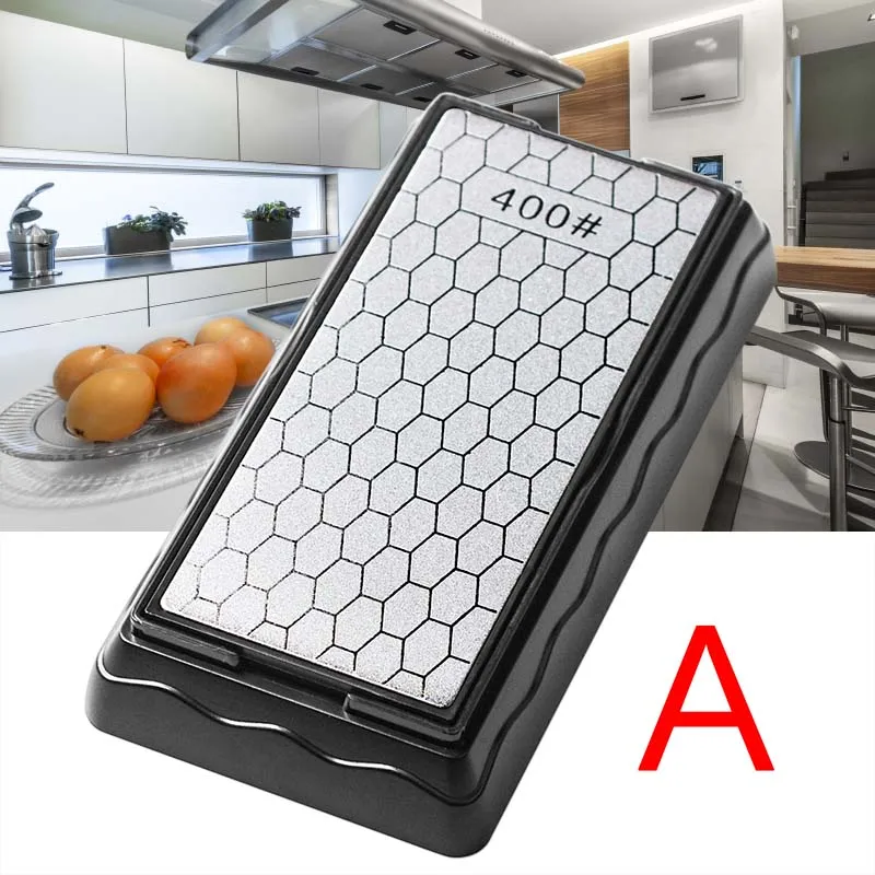 Goedkoop Double Side Puntenslijper Diamant Slijpsteen Mes Slijpsteen Keuken Grit Chef Mes Slijpen Tool 400 600 1000  1200 Grit