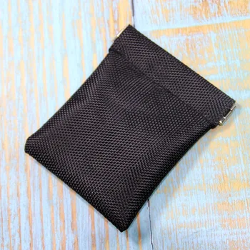 

New Squeeze Frame Coin Purse Women Men Mini Short Wallet Money Change Earphone Bag Waterproof Portable Card Holder Solid Black