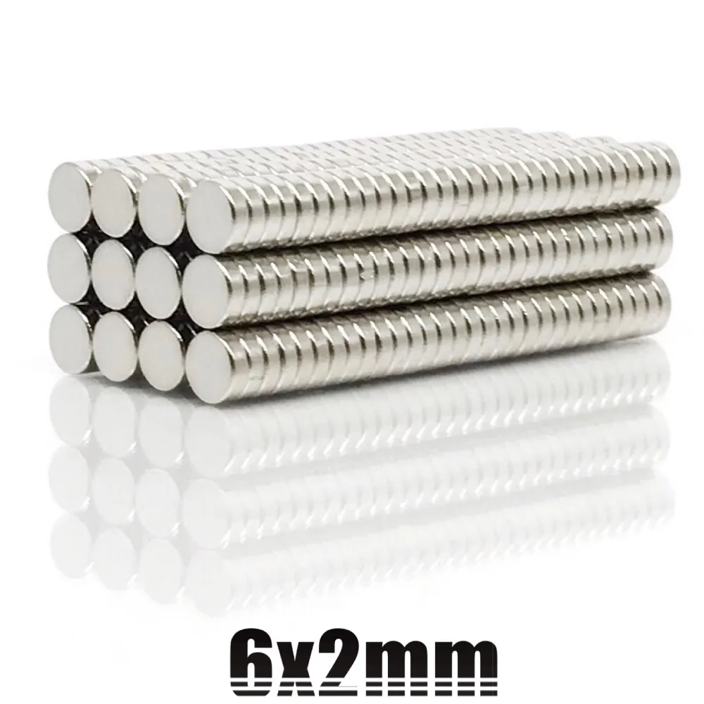 50 ~ 2000 Pz 6X2Mm Mini Piccoli Magneti Circolari Forte 6Mm X 2Mm Frigorifero N35 Magnete Al Neodimio Disco 6X2Mm Magneti Permanenti Ndfeb 6*2