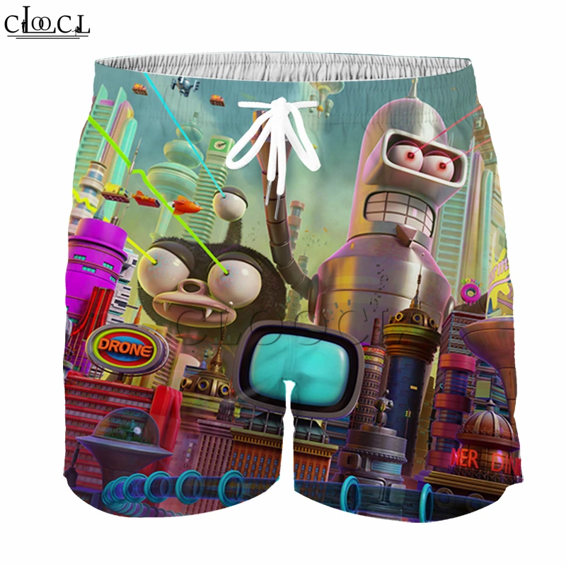 Детские футболки с принтом аниме «Futurama» для мальчиков и девочек; Детский свитер с героями мультфильмов; толстовки с 3D-принтом; Повседневный Молодежный костюм с шортами для малышей