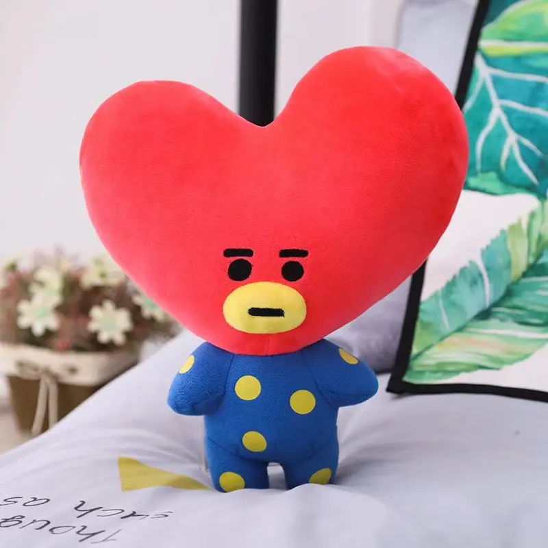 BT21 пуленепробиваемый chimmy cooky koya shooky tata rj van mang корейские стильные плюшевые игрушки подарок на день рождения - Цвет: tata