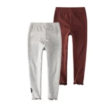 Леггинсы для девочек обтягивающие брюки из чистого хлопка детские брюки корейский стиль, ультра-стрейч, весна-осень