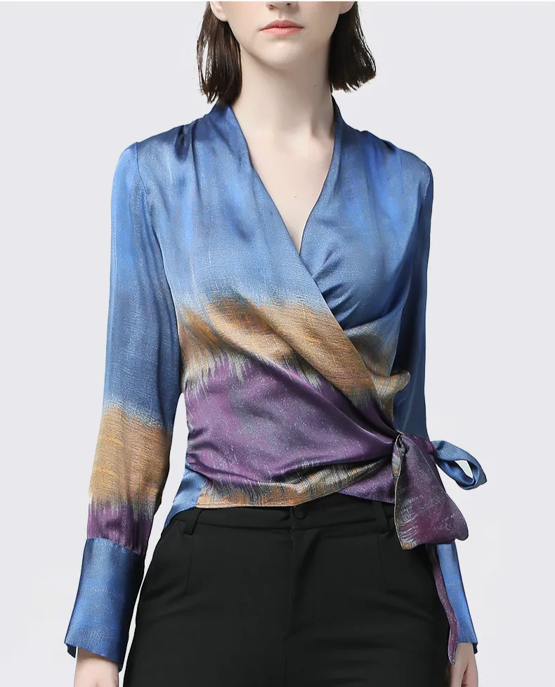 

plus size women print satin shirts big size mother satin blouses autumn plus size lady print chiffon shirts loose tops