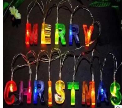 B На день рождения, Рождество, алфавит, батарея, гирлянда, 2 м, Guirlande, Led Noel, украшение для рождества, гирлянда на окно - Испускаемый цвет: B