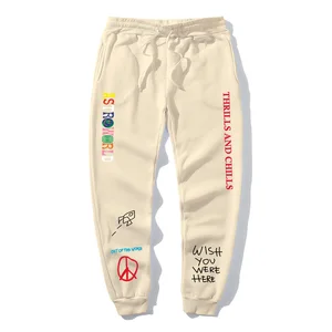 Pantalones de lana de alta calidad para hombre y mujer, pantalón de chándal con estampado de letras ASTROWORLD de TRAVIS SCOTT, estilo hip-hop, 2021