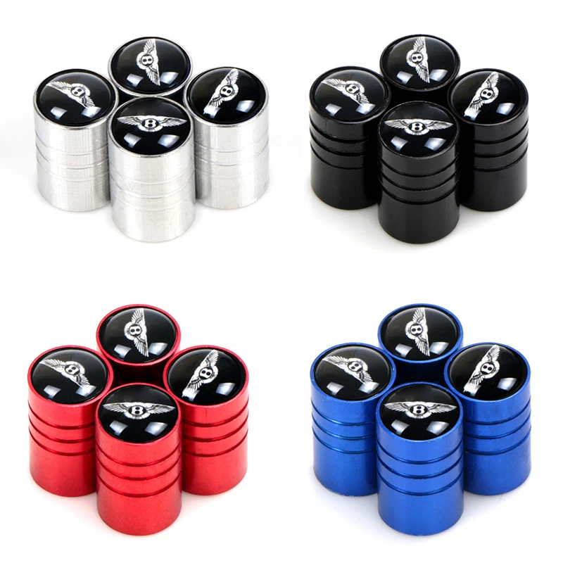 4 Uds. Tapas de válvula de rueda de coche, cubierta de válvula de aire de neumático de aluminio para Bentley, accesorios de neumático, estilo