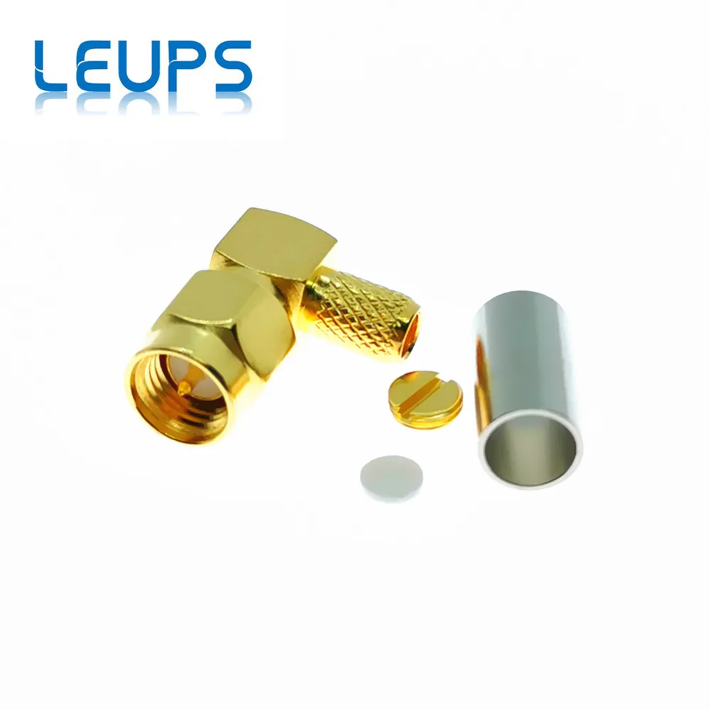 10 шт. коннекторы с прямым углом SMA RG58 RG142 LMR195 RG400 RF|connector crimp|connector maleconnector sma |