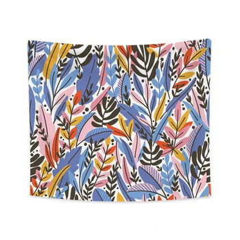 

Cassisy Wall Tapestry Natural Tropical Plant Leaf Wall Hangings Home Decor Wall Chart Graffiti Watercolor Beach Towel Carpet